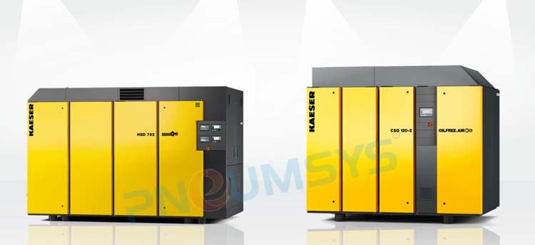 kaeser oil free rotary screw air compressor with air cooling